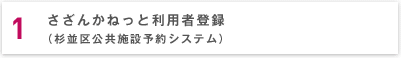 １．さざんかねっと利用者登録（杉並区公共施設予約システム）